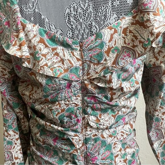 NWT Veronica Beard Lozano Ruched Crepe Mini Dress Women’s Size 10 - Picture 6 of 11